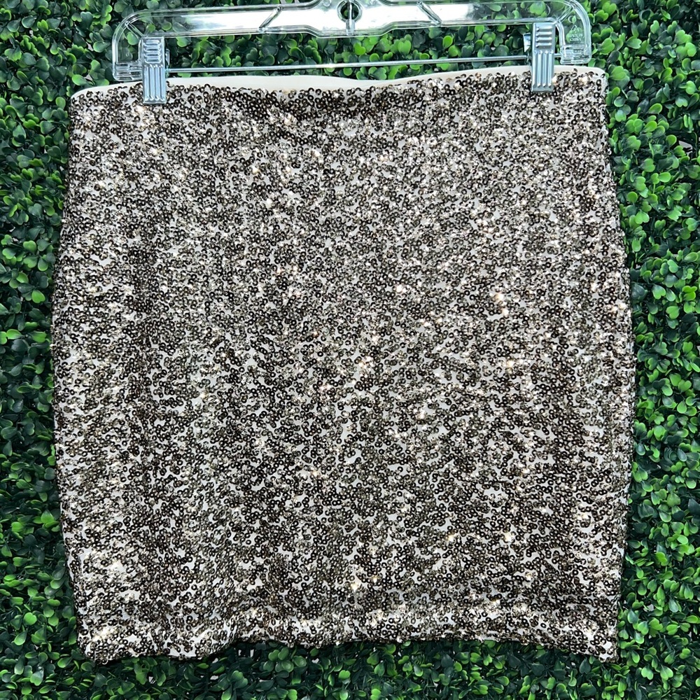 Decree Gold Sequin Skirt